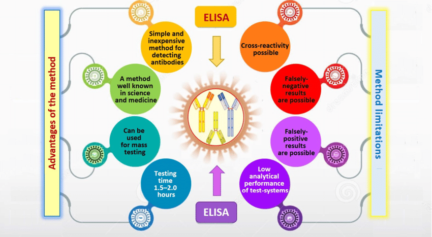 Advantages and limitations of the enzyme-linked immunosorbent assay (ELISA).